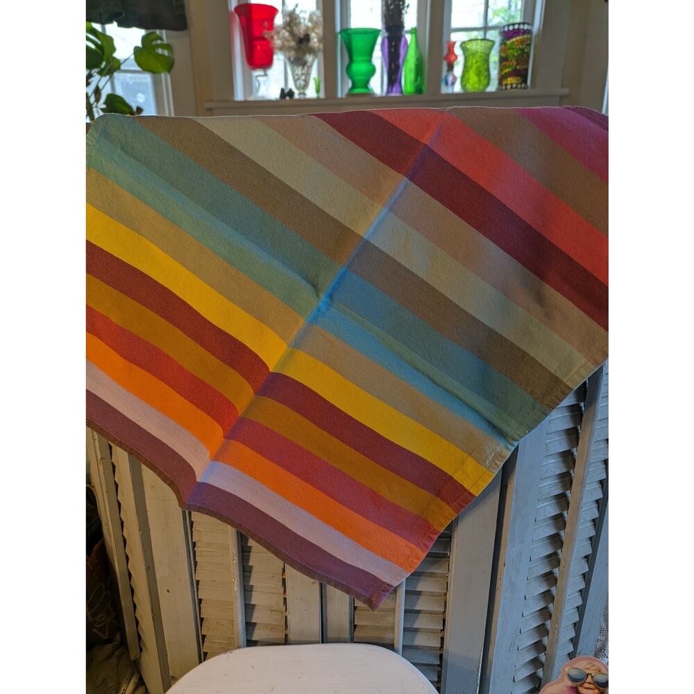 Artisan striped placemats of heavy duty cotton